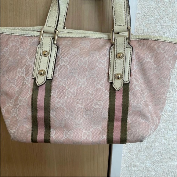 Gucci Pink Canvas Tote Bag - Picture 3 of 6